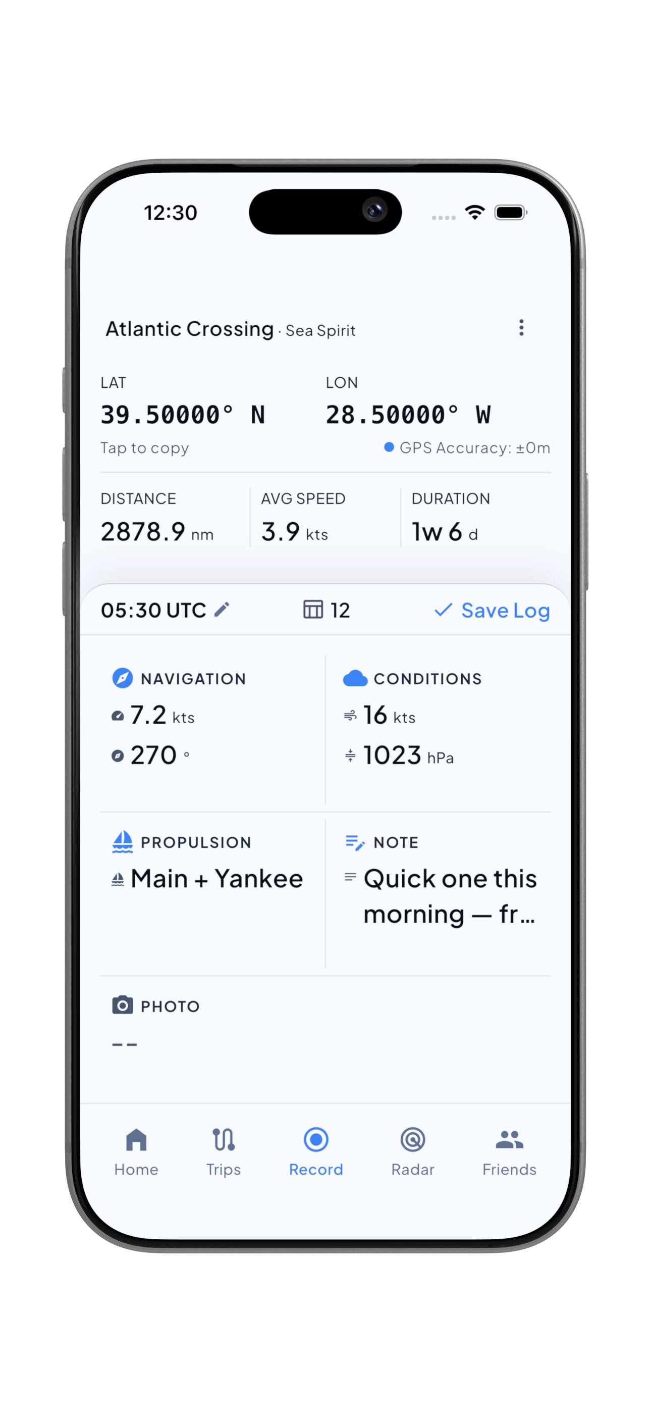 Sailor sharing from the Nautis app
